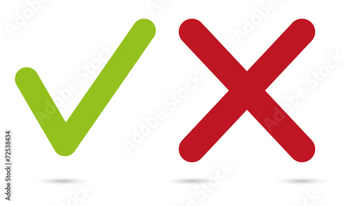 vector yes or no symbols