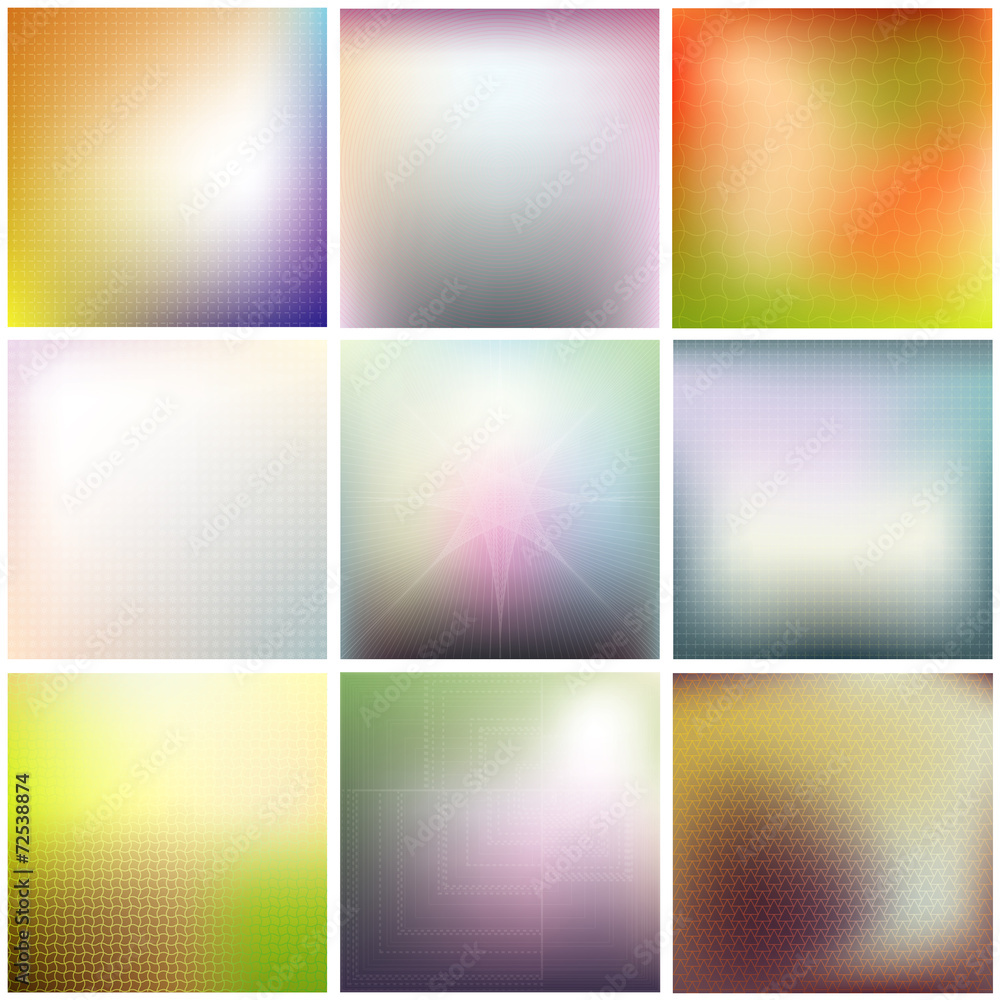 Colorful blurred backgrounds and texture