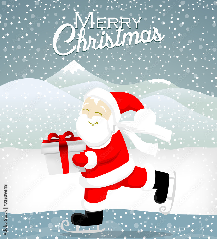 Santa skate on ice Santa skate on ice