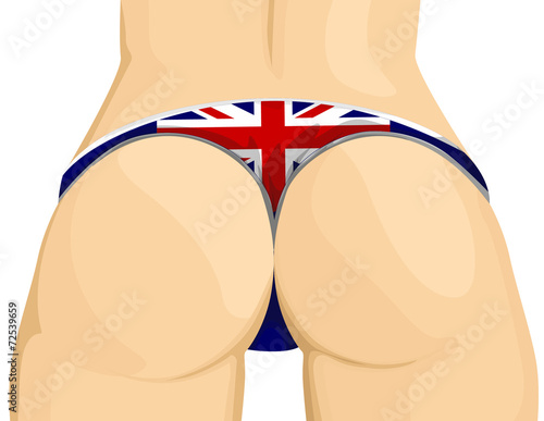 Tapety artystyczne UK flag thong