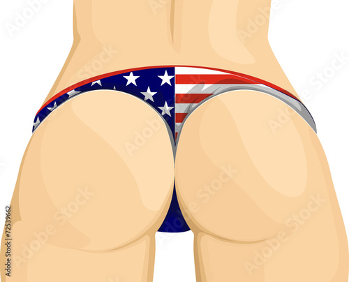 USA flag thong
