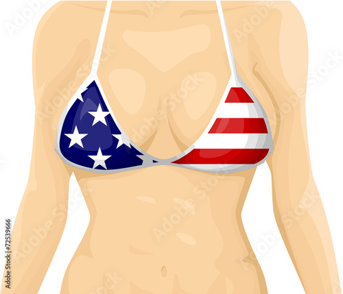 USA flag bikini
