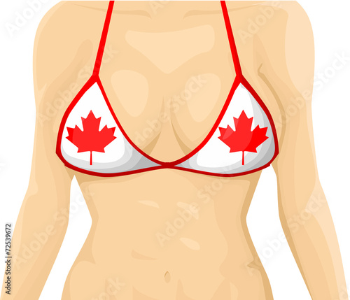 Canada flag bikini