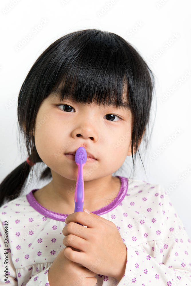 Child with toothbrush Child with toothbrush