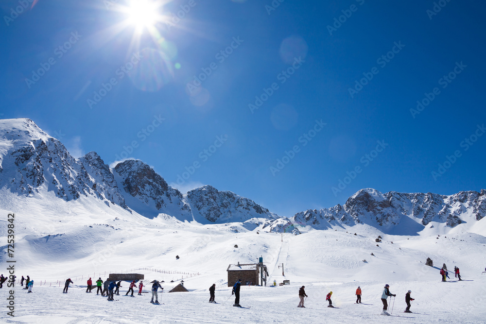 Winter sport in mountain
