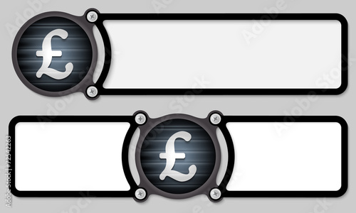 dark frames for any text with pound sterling