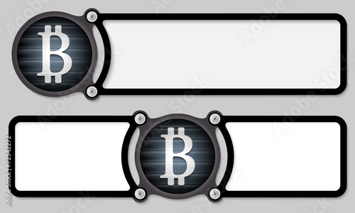 dark frames for any text with bit coin symbol