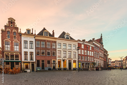 Ancient houses in the historic Dutch city of Zutphen