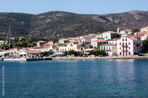 galaxidi town next to the Mediterranean sea in greece 