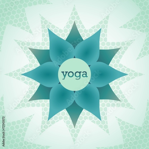 yoga is the emblem of a stylized Lotus flower