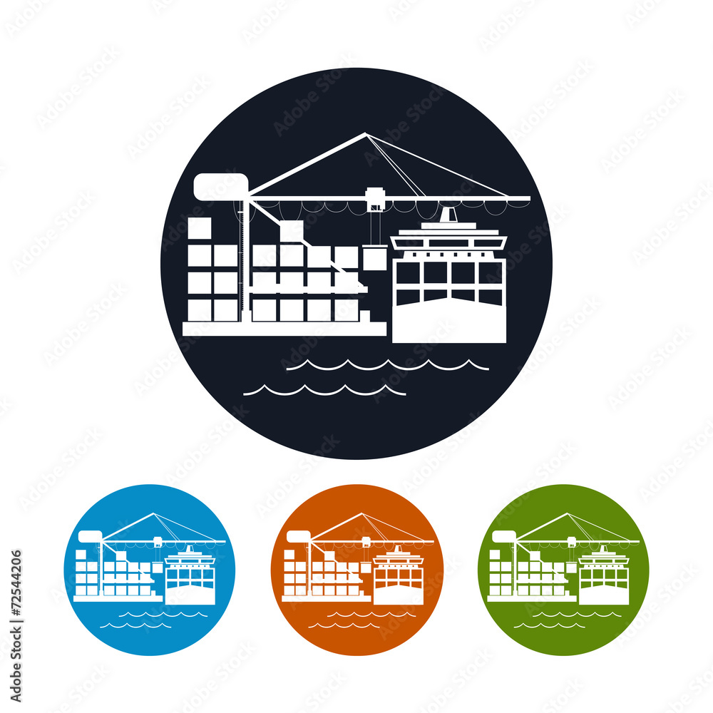 Cargo container ship icon,logistics icon, vector illustration Cargo container ship icon,logistics icon, vector illustration