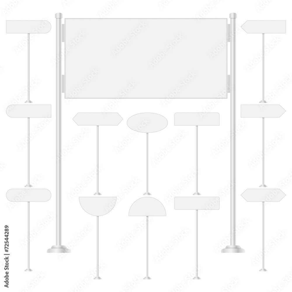 Vector set of signpost on isolated white background Vector set of signpost on isolated white background