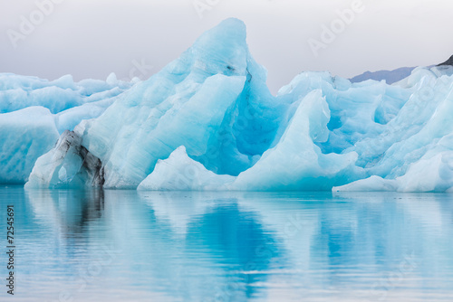 Canvas Print Detail view of iceberg in ice lagoon - Jokulsarlon, Iceland.