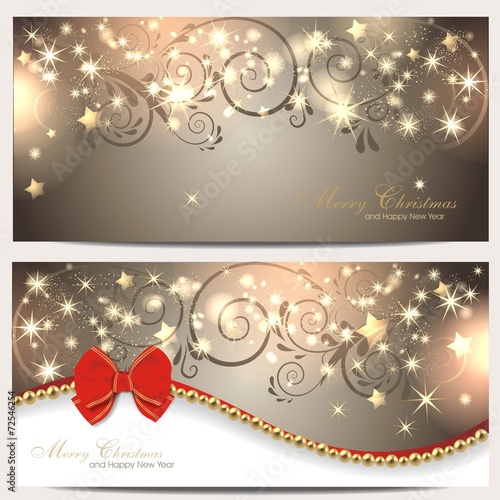 Set mit 2 edlen Weihnachtskarten