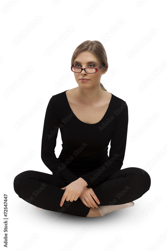 girl with red glasses girl with red glasses