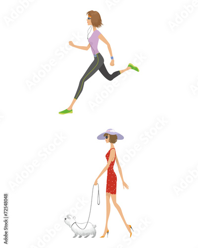 Modern girls life scene