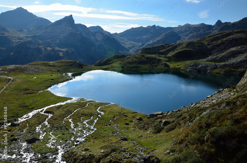 Lake Roumassot in the Bearn Pyrenees