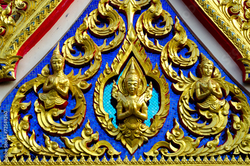 the front of roof Thailand's temple.