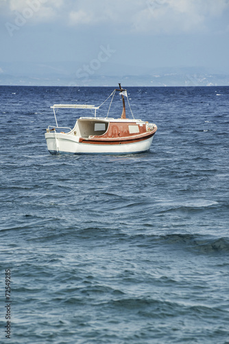 Boat in the Mediterranean Sea.