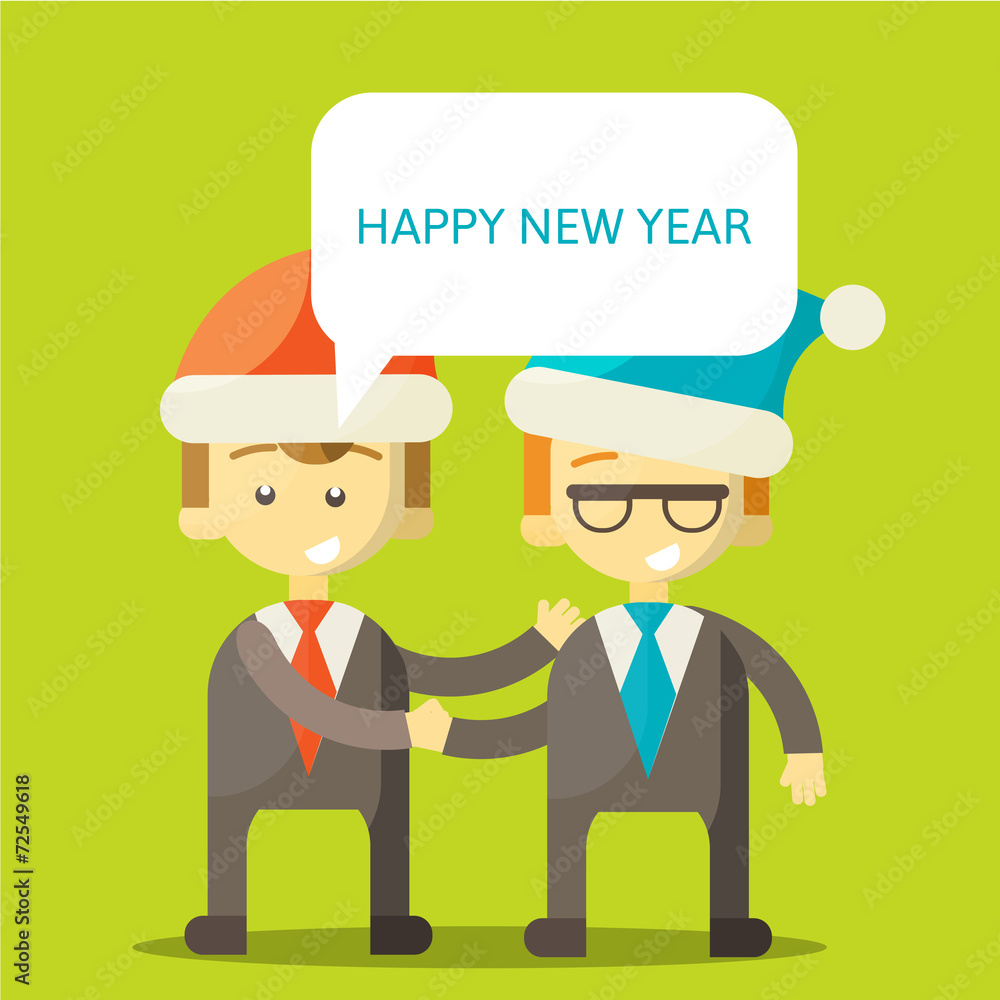 Partners in Business congratulate each other on Christmas and Partners in Business congratulate each other on Christmas and