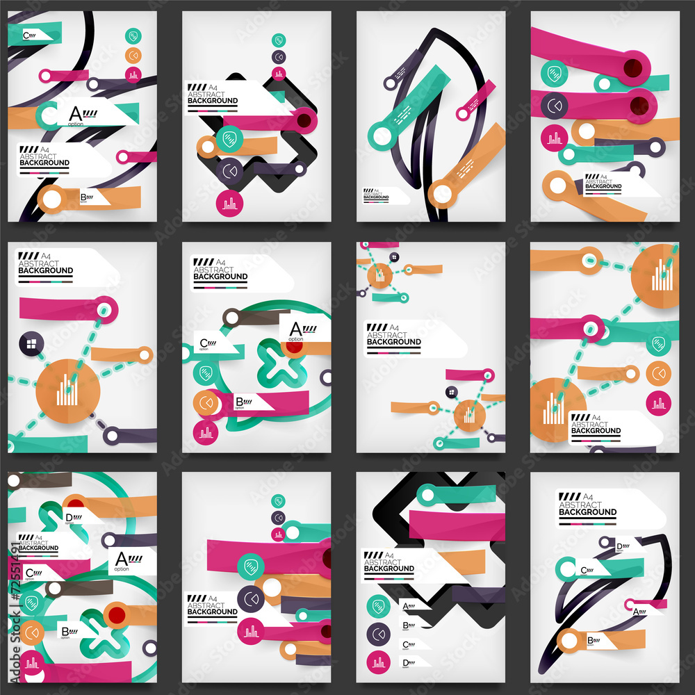 Set of Flyers, Brochure Design Templates