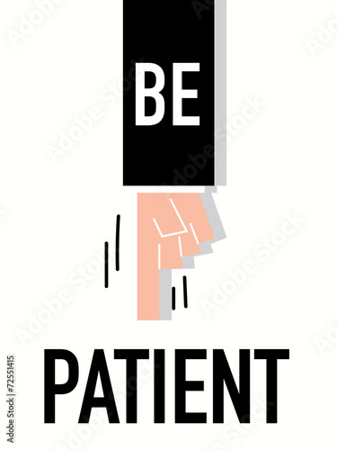 Word PATIENT vector illustration