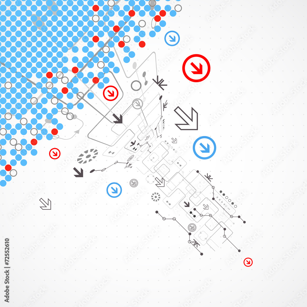 Abstract technology halftone background Abstract technology halftone background