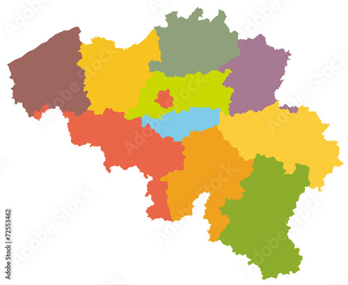 ベルギーの地図