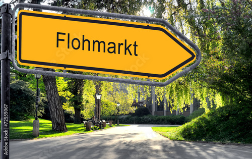 Strassenschild 25 - Flohmarkt