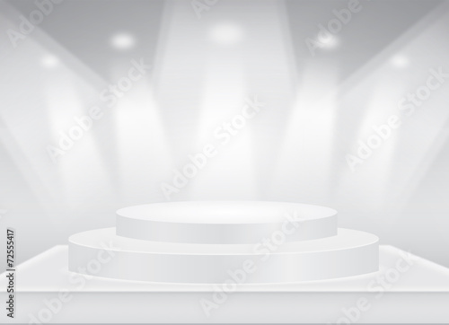 Plakat The stage background is filled with light.