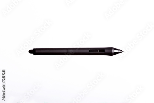Tablou canvas Stylus pen for touchscreen tablet isolated on white background