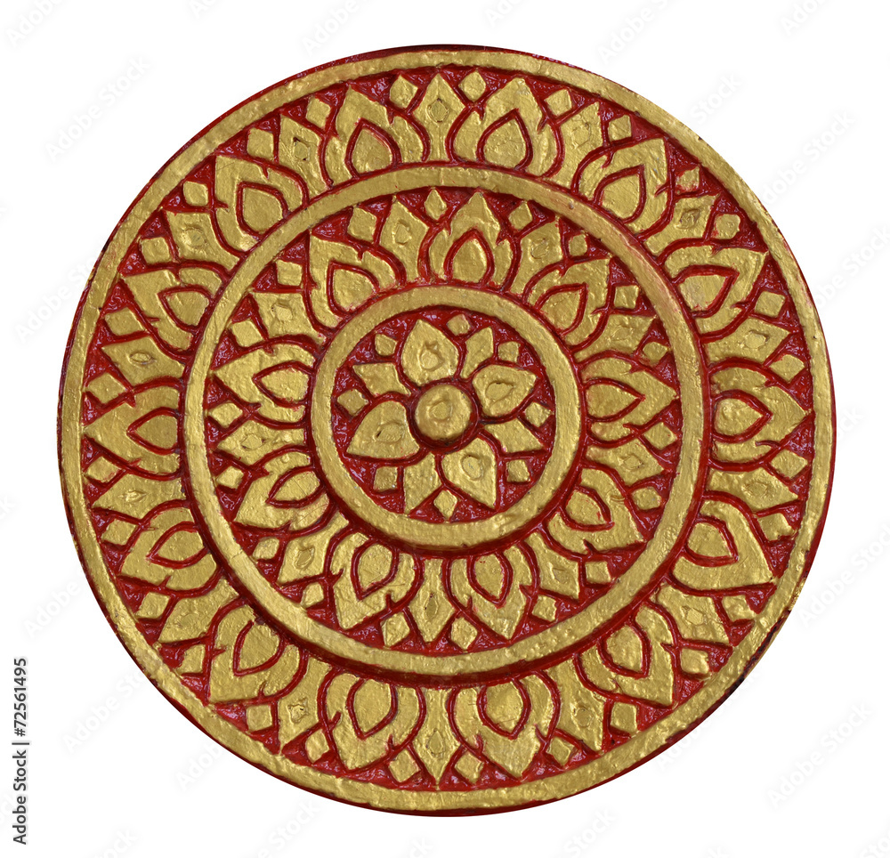 Golden Lai Thai in in red background Golden Lai Thai in in red background