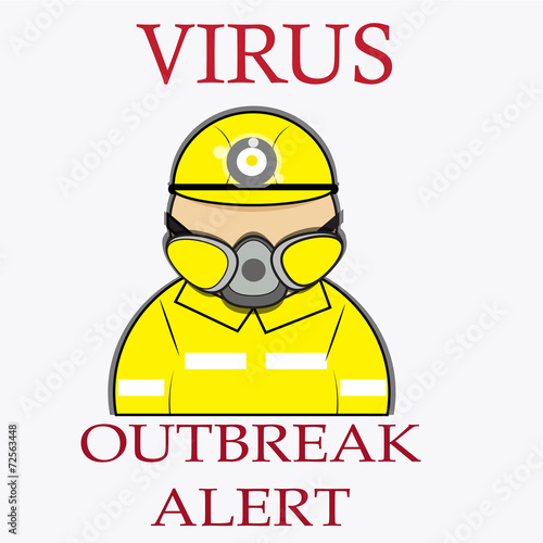 virus illustration over white background