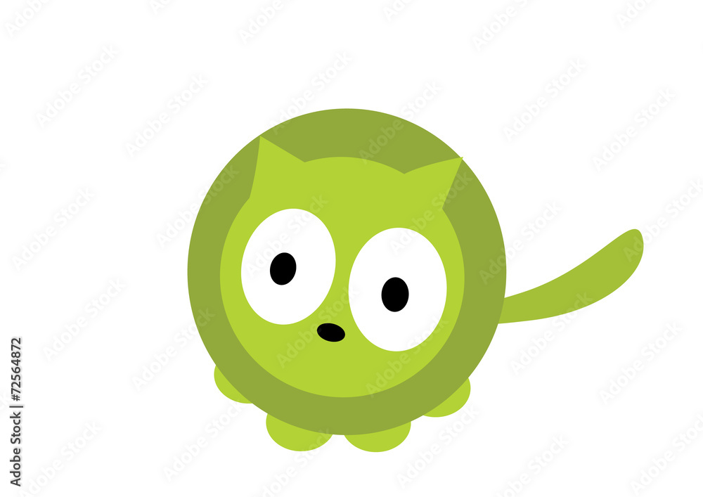 Obraz premium siedzący kot widok z góry