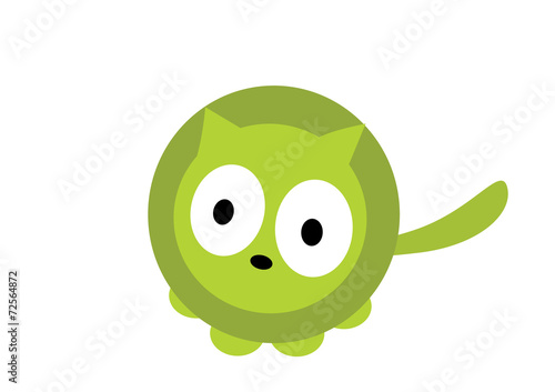 siedzący kot widok z góry