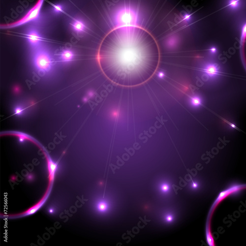 Abstract space background flickering