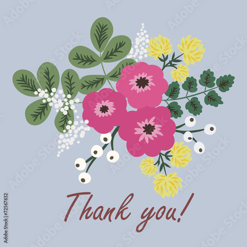 Floral greeting card