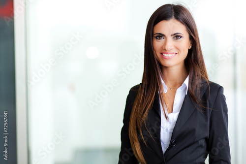 Smiling young business woman