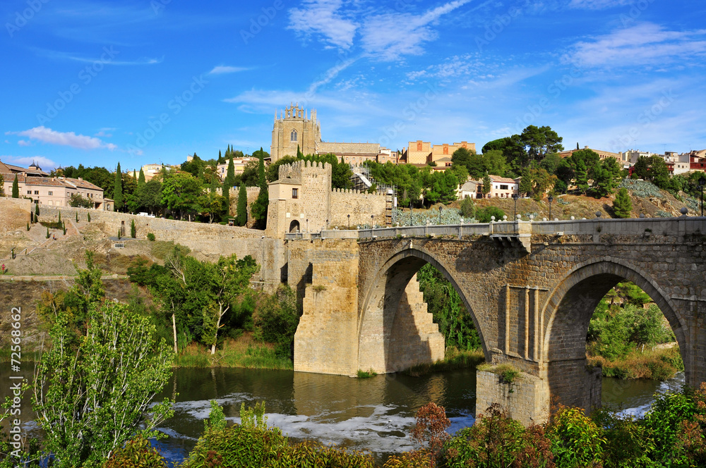 Tagus river passing through Toledo, Spain