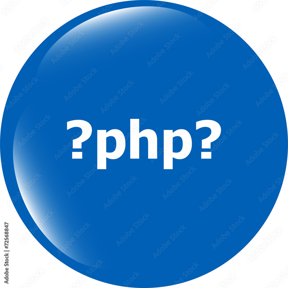 PHP sign icon. Programming language symbol. Circles buttons PHP sign icon. Programming language symbol. Circles buttons