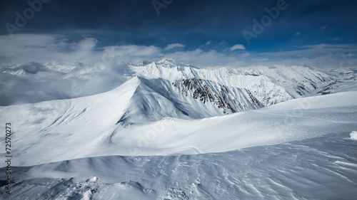 Scenic view of the winter mountains © Maygutyak