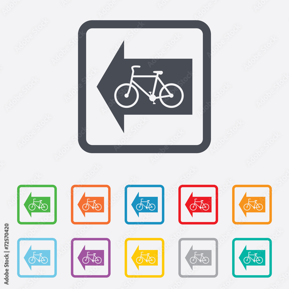 Bicycle path trail sign icon. Cycle path. Bicycle path trail sign icon. Cycle path.
