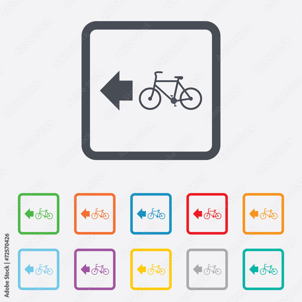 Bicycle path trail sign icon. Cycle path. Bicycle path trail sign icon. Cycle path.