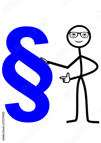 Strichmännchen mit Paragraph