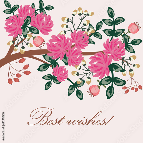 Floral greeting card