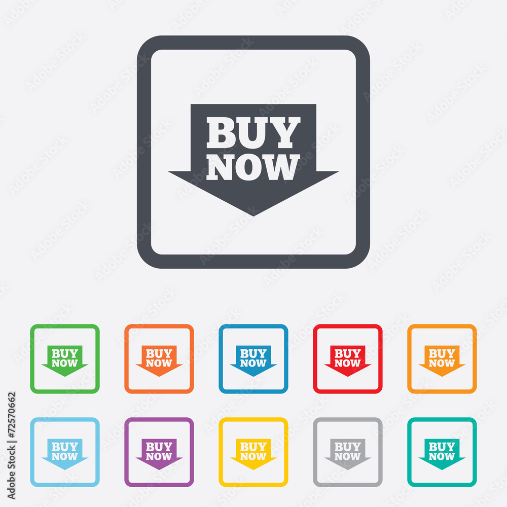 Buy now sign icon. Online buying arrow button. Buy now sign icon. Online buying arrow button.