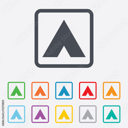 Free Download Tourist tent sign icon. Camping symbol. - GFXLoad
