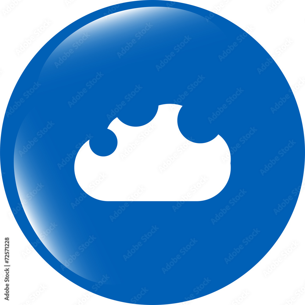 abstract cloud icon. Upload button. Load symbol. Round button abstract cloud icon. Upload button. Load symbol. Round button