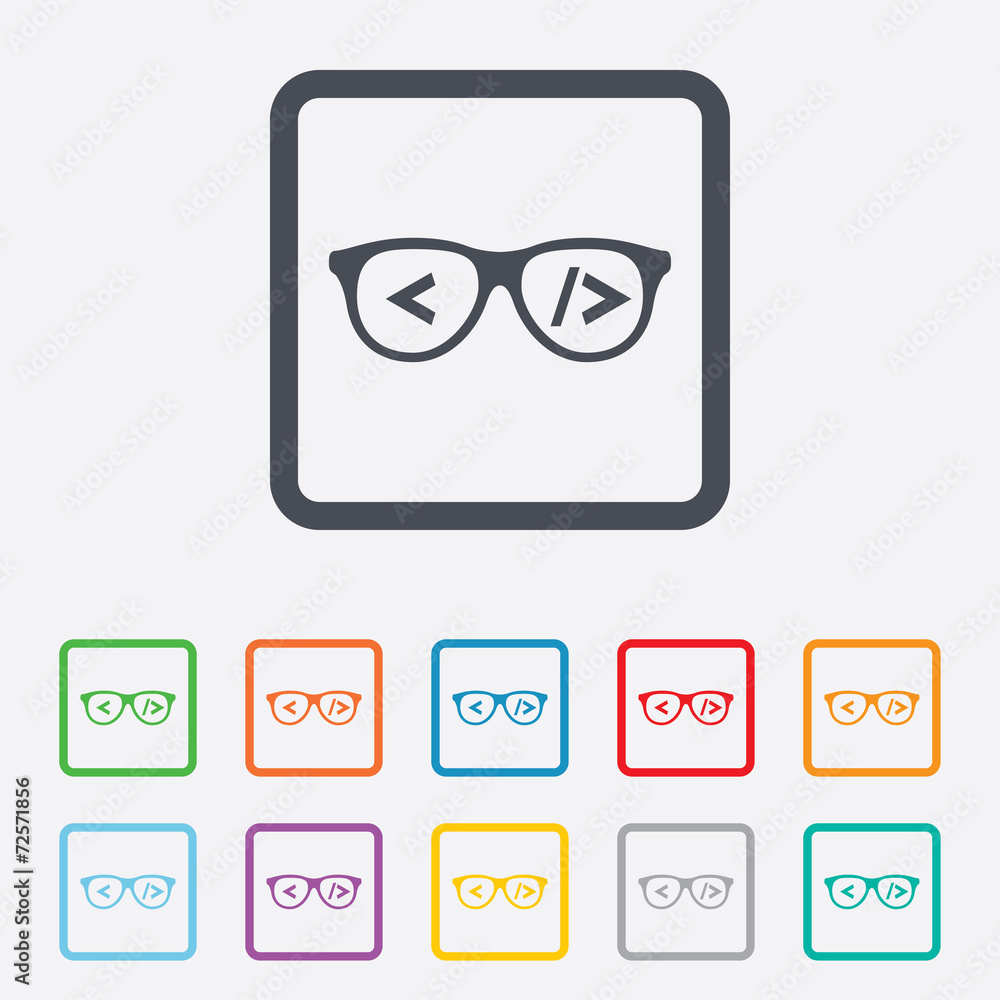 Coder sign icon. Programmer symbol. Coder sign icon. Programmer symbol.