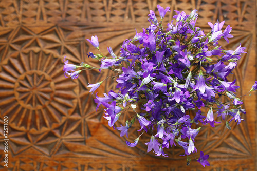 small field of purple flowers  bells bouquet